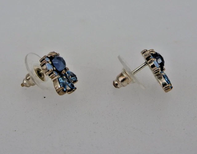 Pandora: Ohrstecker blaue Saphir und Opale Sterling Silber (130662) - Bild 4 von 4