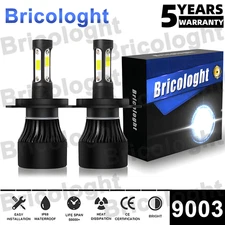 9003 H4 LED Headlight Bulbs Kit 10000W 1000000LM Hi/Lo Beam Super Bright White A