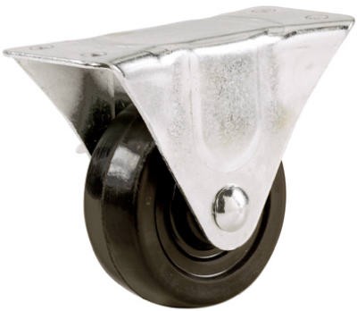 4-Inch Rubber Rigid Plate Caster -F27280 - Picture 1 of 1