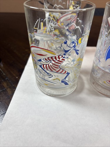 Walt Disney World 25th Anniversary McDonald's Glasses Set Of 5 Vintage 90s - Picture 2 of 6