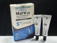 Bausch + Lomb Muro 128 Ointment Twin Pack .25 oz(7.0g) *For Corneal Edema Relief