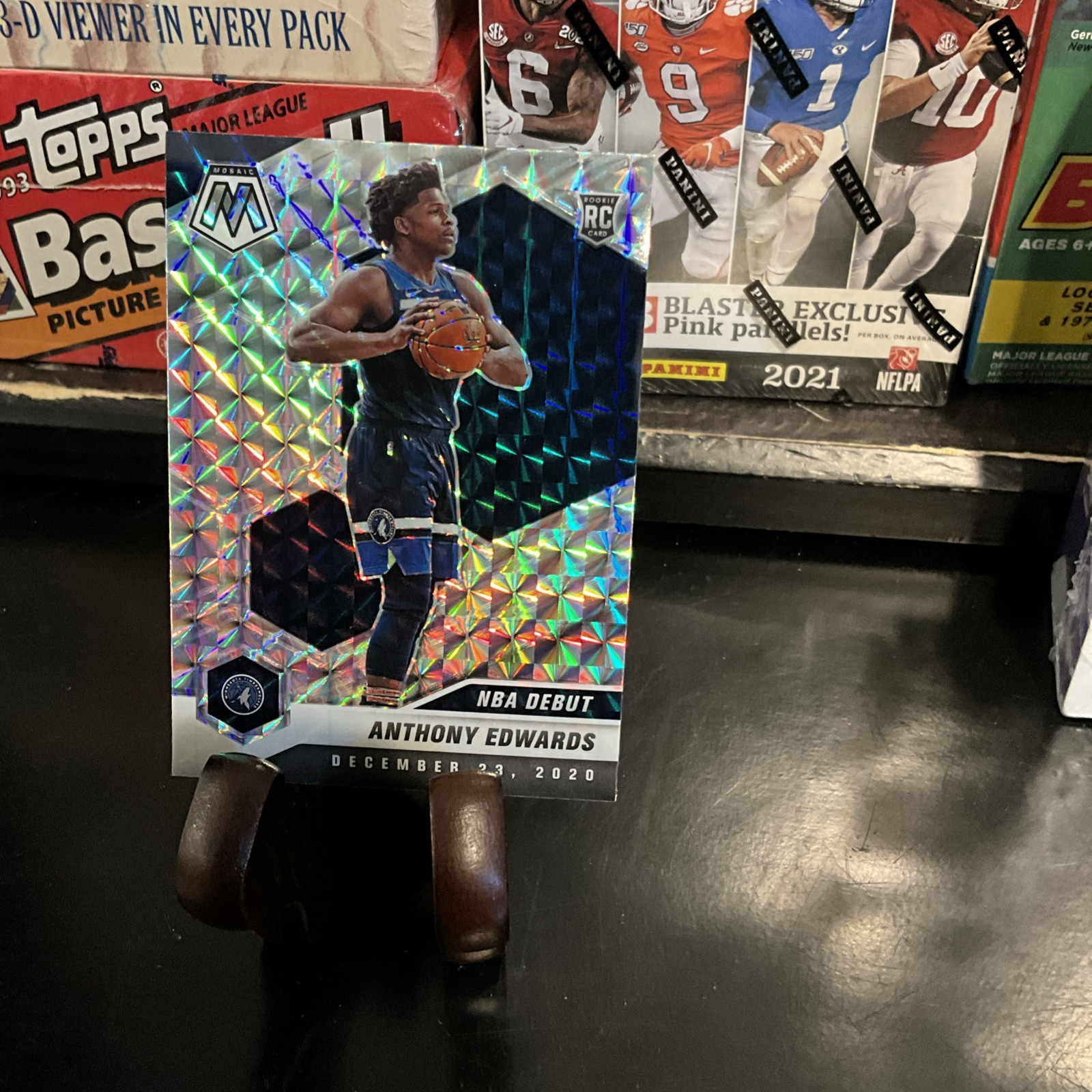 2020/2021 Panini Mosaic Silver Prizm  NBA Debut by Anthony Edwards RC  No.261