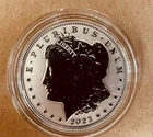 2023-S Reverse Proof $1 Morgan and Peace Silver Dollar 2pc Set with Box and COA