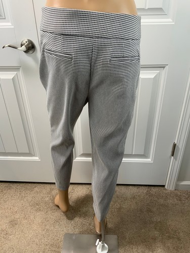 APT.9 Damen-Pull-On-Hose schwarz weiß Gitter Knöchel kurz geschnitten Größe 14 adrette Academia - Bild 11 von 13