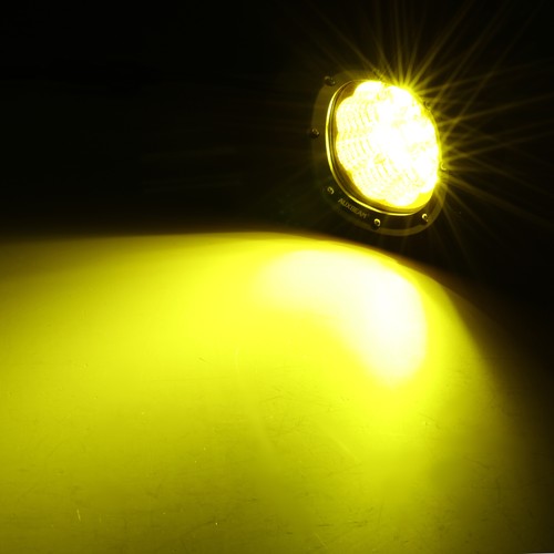 AUXBEAM 4" Amber LED Work Light Flood Pods For Hummer Humvee AM General - Picture 8 of 12