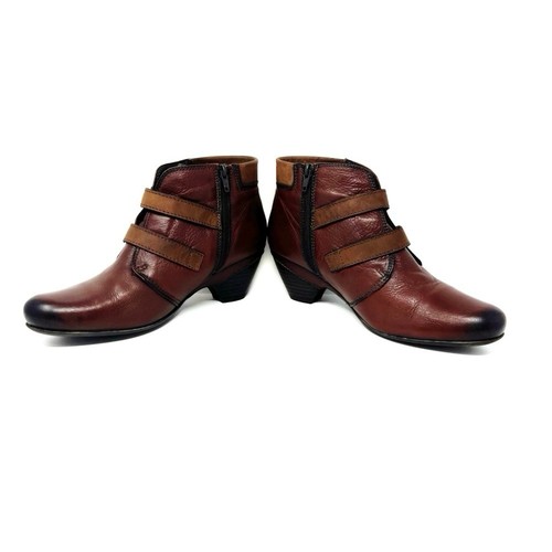 Taos Boots Womens Alto Ankle Leather Boho Moto Victorian Shoes 41 US 10-10.5 - Picture 5 of 11