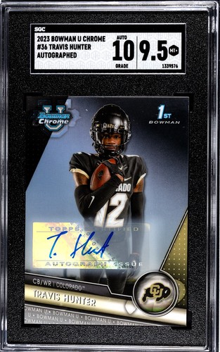 2023 Bowman U Chrome Prospect Autograph Travis Hunter SGC 9.5 10 AUTO Rookie 1st