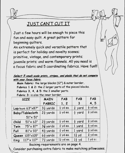 Patrón de edredón Just Can't Cut It de All Washed Up AWU-01 - Imagen 2 de 2