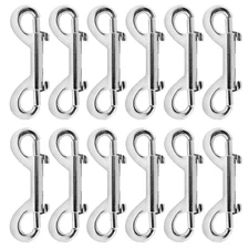 12 Pack 3.5 Inch Double Ended Bolt Snap Hooks Chain Clips for Dog Leash Keychain
