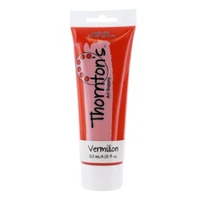 Thornton's Art Supply Acrylic Paint Tube, 120ml (4.0oz), Vermilion