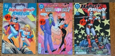 HARLEY QUINN lot of 3 Comics Harley, Quinn,Harley Loves Joker, Power Girl All #1
