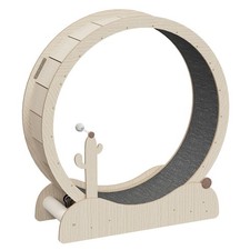 Large Cat Exercise Wheel 43" Exerciser for Indoor Cats Safety Treadmill Natural