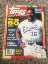 Vintage 1990 TOPPS MAGAZINE #3 Bo Jackson Cover....INCLUDES CARDS