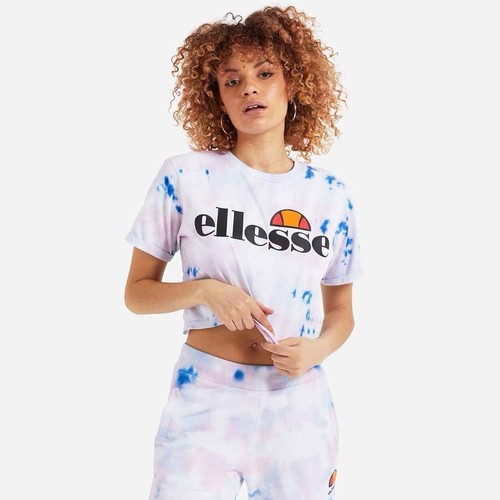 Ellesse Alberta Cropped T-shirt Tie Dye Uk 6 XXS XXSmall Deadstock RRP£30 Bnwt - Picture 2 of 8