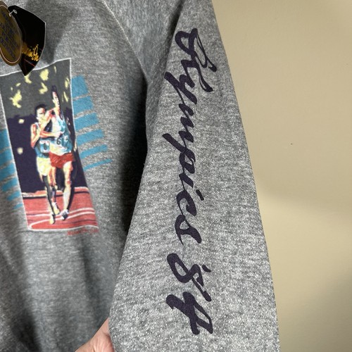 VTG 80s 1984 Levi’s Olympics Track Running Sweatshirt Gray Medium NWT - Picture 3 of 13