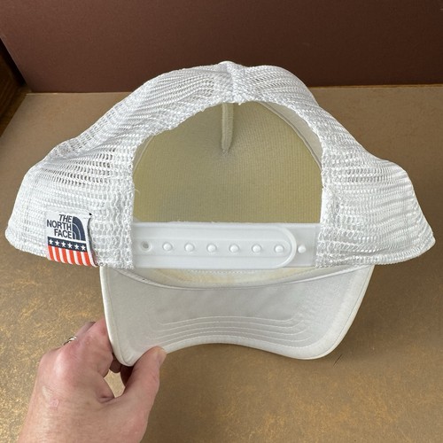 The North Face TNF Mesh USA White Red Blue Trucker Hat Snapback Stars - Picture 5 of 5