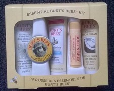 Burt's Bees Essential Skin Care Gift Box Lips Balm Hand Feet Lotion Cream