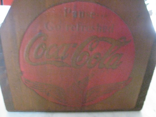 Coca Cola Holz Soda Tragetasche Tasche 6 Stück 40er Jahre ohne Flaschen - Bild 3 von 10
