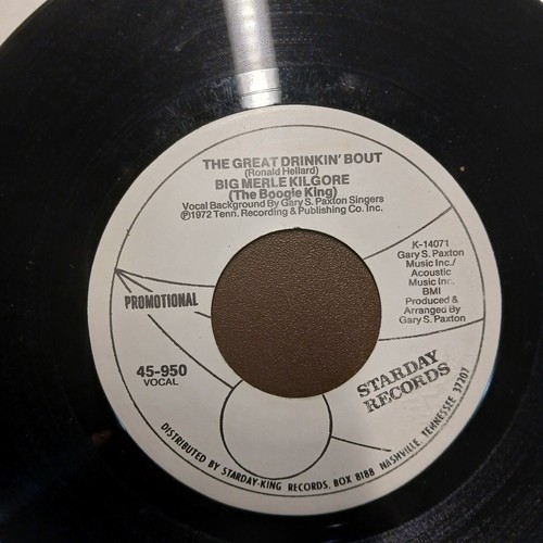 BIG MERLE KILGORE Good Rockin' Tonight Great Drinkin' Bout PROMO 45RPM 7" Record - Picture 6 of 10