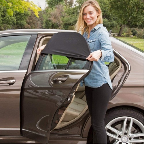 2X Car Side Window Sun Shade Cover Visor Mesh Shield UV Block Sunshade Screen - Picture 5 of 7