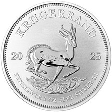 2025 South Africa Krugerrand Silver Bullion Coin 1 oz BU 37.45 per troy oz