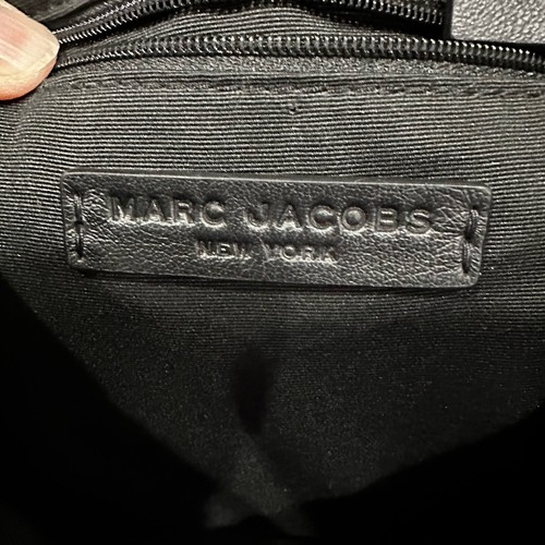 Marc Jacobs Leather Pillow Shoulder Crossbody BLACK Silver Chain & Long Strap - Picture 7 of 9