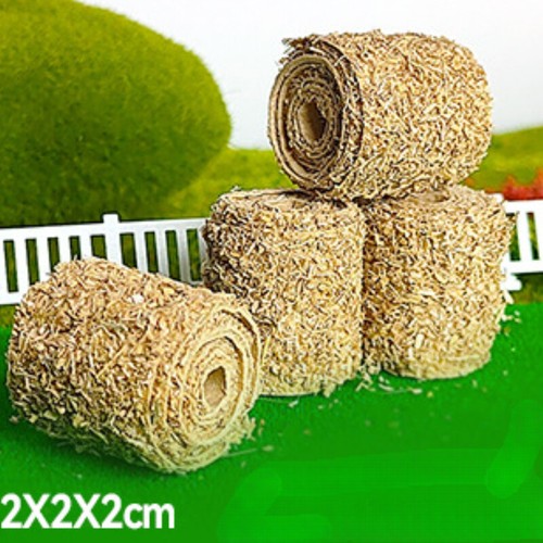 Casa delle bambole scala 1/12 accessori miniature rotolo erba fieno fattoria 4 pezzi - Foto 15 di 18