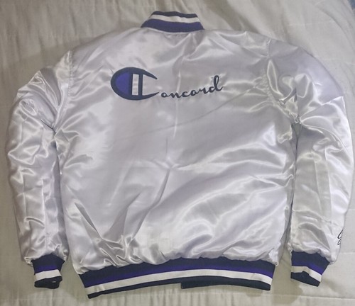 Reversible Men's Size XL Satin Bomber Jacket match for Air Jordan XI Concord - Picture 3 of 7