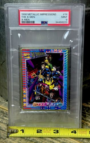 X-MEN TEAM PSA GRADED POP 2 🔥 1996 Marvel Metallic Impressions X-Men THICK SLAB - Picture 3 of 13