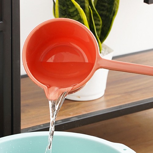 Scopa acqua manico lungo plastica ispessita rosso arancione idropulitrice per cucina - Foto 4 di 12