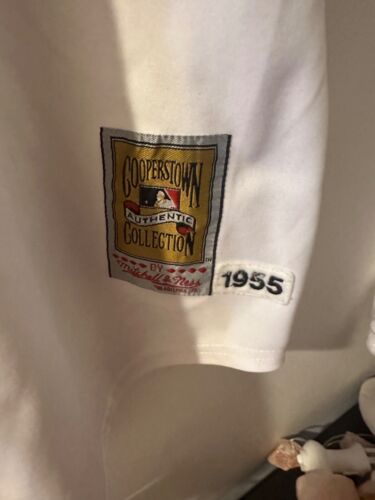 Mitchell & Ness Dodgers Jackie Robinson 1955 Trikot Herren Gr. 56 - weiß - Stich - Bild 6 von 6