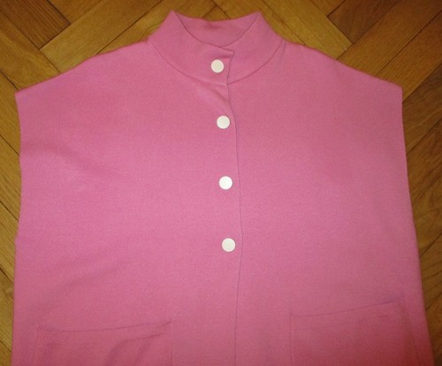 Parfois rosa Strick Poncho mit Druckknöpfen vorne ärmellos M - Bild 2 von 4