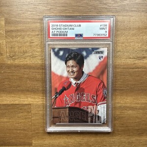 SHOHEI OHTANI 2018 Stadium Club At Podium #138 Rookie Card RC PSA 9