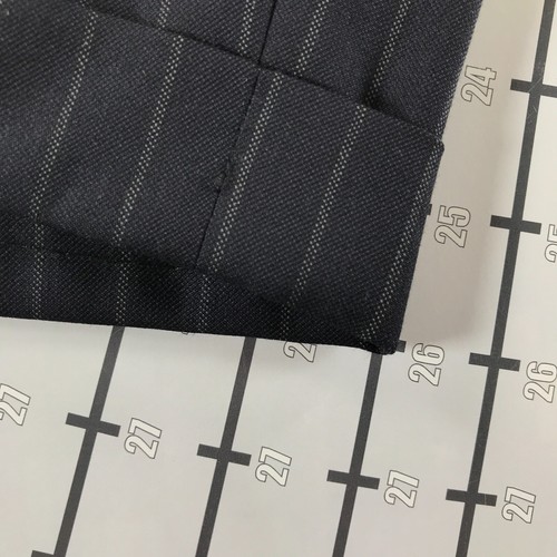 Jack Victor Suit Mens 43S Jacket 39x26 Pants Navy Blue Pinstripes Wool - Picture 17 of 21