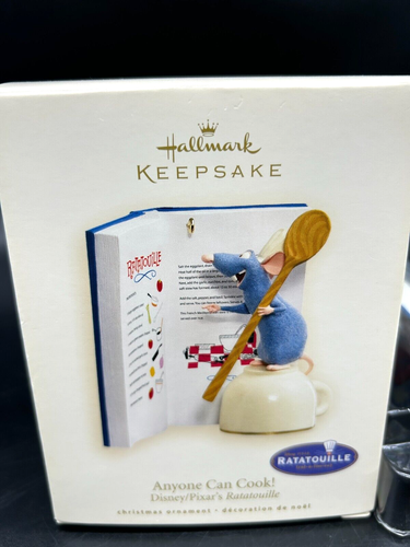 Disney Pixar Hallmark Keepsake Flocked Ratatouille Anyone Can Cook Ornament - Picture 2 of 22