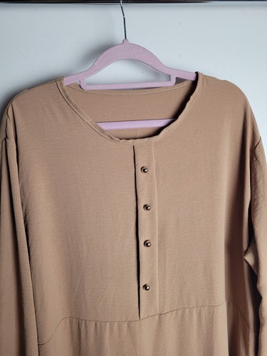 Light Brown/ Camel Abaya Size Large Length 56 - Picture 2 of 6