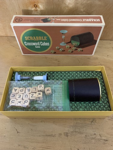 Vintage Scrabble Crossword Cubes Game 1964 By Selchow. Complete! - Picture 5 of 8