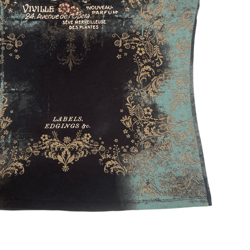 Y2K Skinny Minnie Green 3/4 Sleeves Embellished Shirt Top Women Size Large - Bild 7 von 10