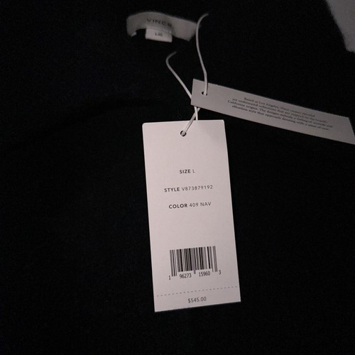 Vince Jacket Cardigan Coat Alpaca Wool Navy L;NWT - Foto 9 di 13