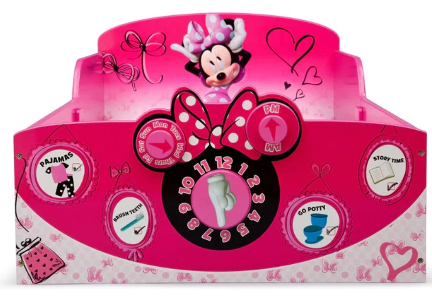 Cama para niños pequeños Minnie Mouse Disney madera niñas niños muebles niños rosa nueva Foto 3 de 3
