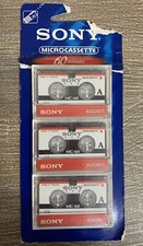 Brand New Sony 60 Minute Microcassette 3 Pack -Sealed