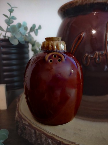 Hull Oven Proof USA Brown Drip Cookie Jar w/ Salt and Pepper Shakers, Vintage - Picture 6 of 10