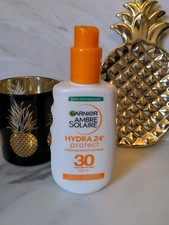 Garnier Ambre Solaire Hydra 24h Protect SPF 30 Sun Cream Spray 200ml - BRAND NEW 45.00 per litre