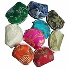Satin Jewelry Pouch Bag Drawstring Coin Purse Chinese Brocade Gift Case