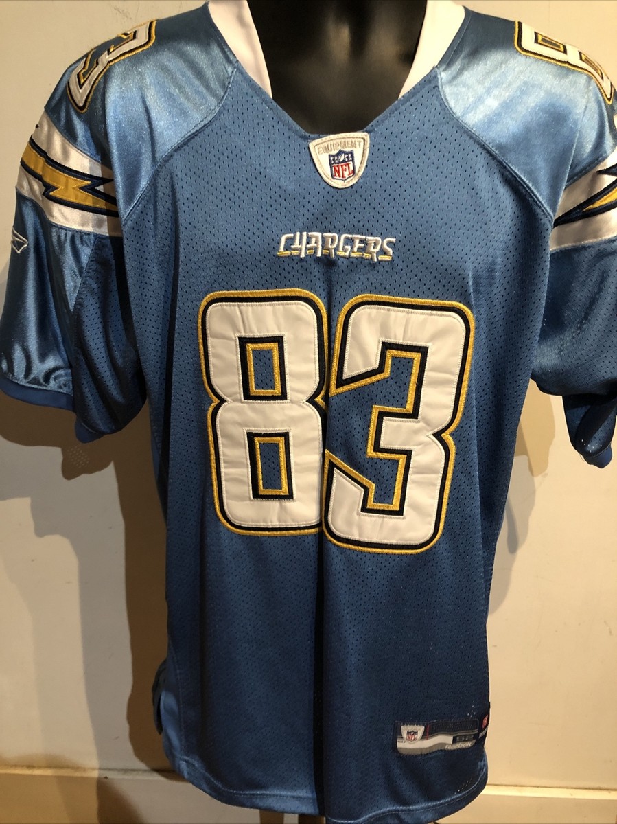 Reebok Sewn San Diego Chargers Vincent Jackson #83 Powder Blue