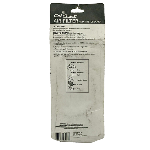 Filtro de aire Cub Cadet con prelimpiador 11013-7027 11013-7009 motores Kawasaki sm - Imagen 3 de 3