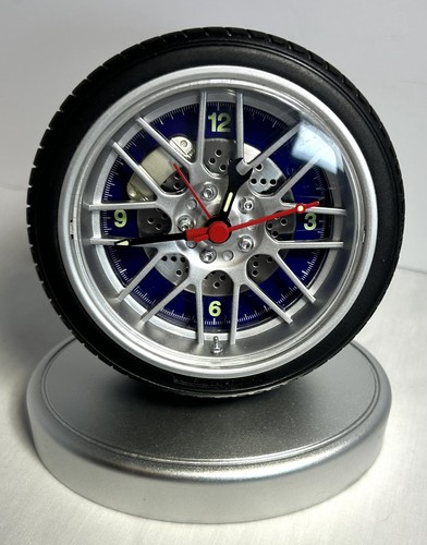 Ford Wheel Tire Desk Clock with Sound Alarm Tested Race NASCAR - Picture 1 of 6