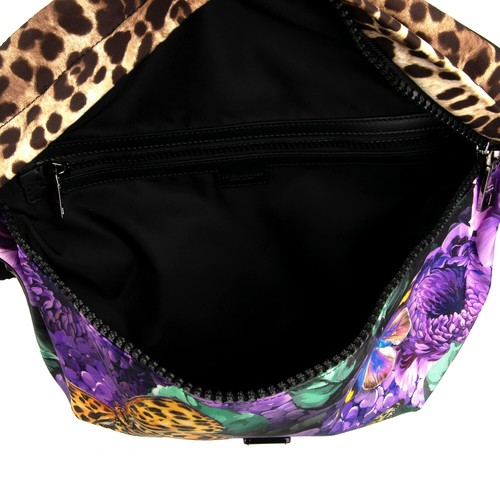 DOLCE & GABBANA x DJ KHALED Leopard Flower Logo Waist Crossbody Bag Purple - Picture 4 of 7