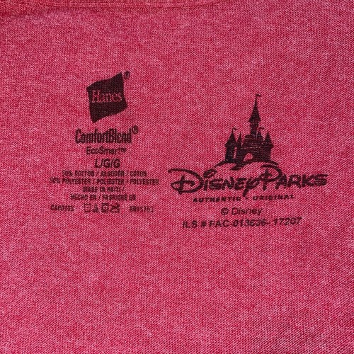 Disney Parks Hanes ComfortBlend Herren T-Shirt L Rot Retro Grafik Eröffnungsjahr - Bild 8 von 8