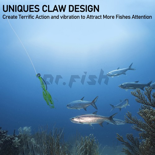 Señuelos de cangrejo de río 8 piezas cebos de pesca cebo suave cebo de natación pez arcilla 2-3/4"" - Imagen 7 de 15